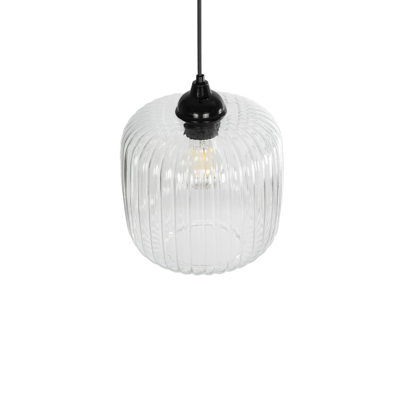 GLOBOSTAR® MELONI 206-0013 Μοντέρνο Κρεμαστό Φωτιστικό Οροφής με Ντουί 1 x E27 AC 220-240V IP20 - Διάφανο - Μ20 x Π20 x Υ24cm