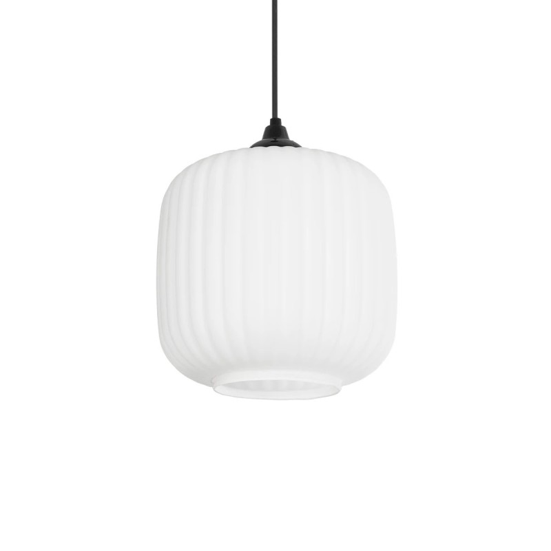 GLOBOSTAR® MELONI 206-0015 Μοντέρνο Κρεμαστό Φωτιστικό Οροφής με Ντουί 1 x E27 AC 220-240V IP20 - Λευκό - Μ20 x Π20 x Υ20cm