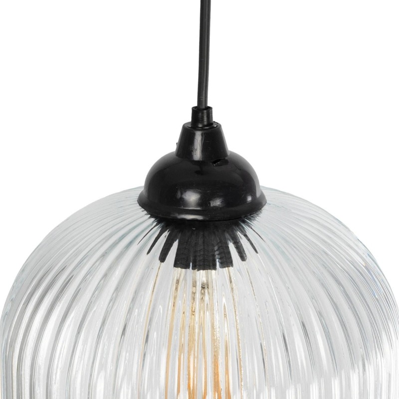 GLOBOSTAR® MELONI 206-0017 Μοντέρνο Κρεμαστό Φωτιστικό Οροφής με Ντουί 1 x E27 AC 220-240V IP20 - Διάφανο - Μ20 x Π20 x Υ38cm