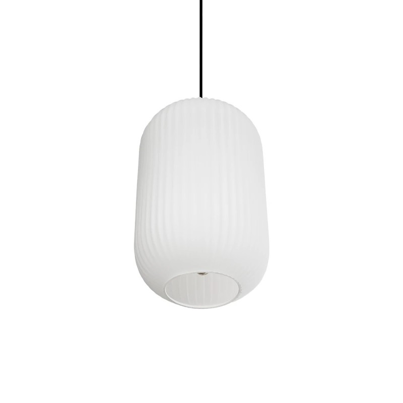 GLOBOSTAR® MELONI 206-0019 Μοντέρνο Κρεμαστό Φωτιστικό Οροφής με Ντουί 1 x E27 AC 220-240V IP20 - Λευκό - Μ20 x Π20 x Υ38cm