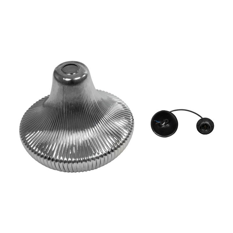 GLOBOSTAR® VERRE 206-0021 Μοντέρνο Κρεμαστό Φωτιστικό Οροφής με Ντουί 1 x E27 AC 220-240V IP20 - Μαύρο Φιμέ - Μ38 x Π38 x Υ34cm