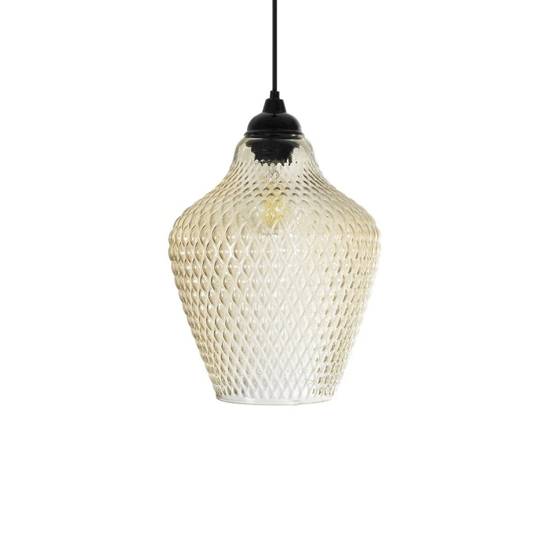 GLOBOSTAR® SKLO 206-0025 Μοντέρνο Κρεμαστό Φωτιστικό Οροφής με Ντουί 1 x E27 AC 220-240V IP20 - Mελί - Μ22 x Π22 x Υ31cm