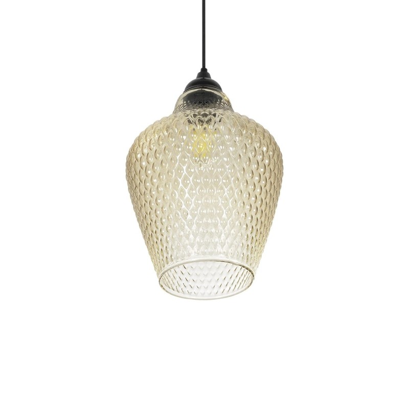 GLOBOSTAR® SKLO 206-0025 Μοντέρνο Κρεμαστό Φωτιστικό Οροφής με Ντουί 1 x E27 AC 220-240V IP20 - Mελί - Μ22 x Π22 x Υ31cm