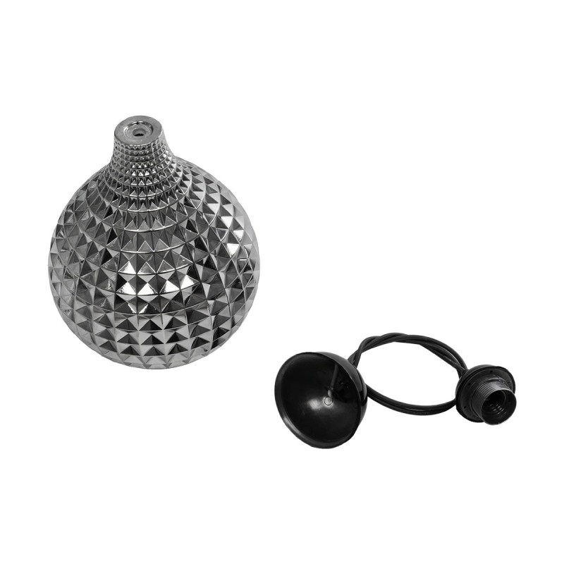 GLOBOSTAR® BASTIK 206-0026 Μοντέρνο Κρεμαστό Φωτιστικό Οροφής με Ντουί 1 x E27 AC 220-240V IP20 - Μαύρο Φιμέ - Μ22 x Π22 x Υ26cm