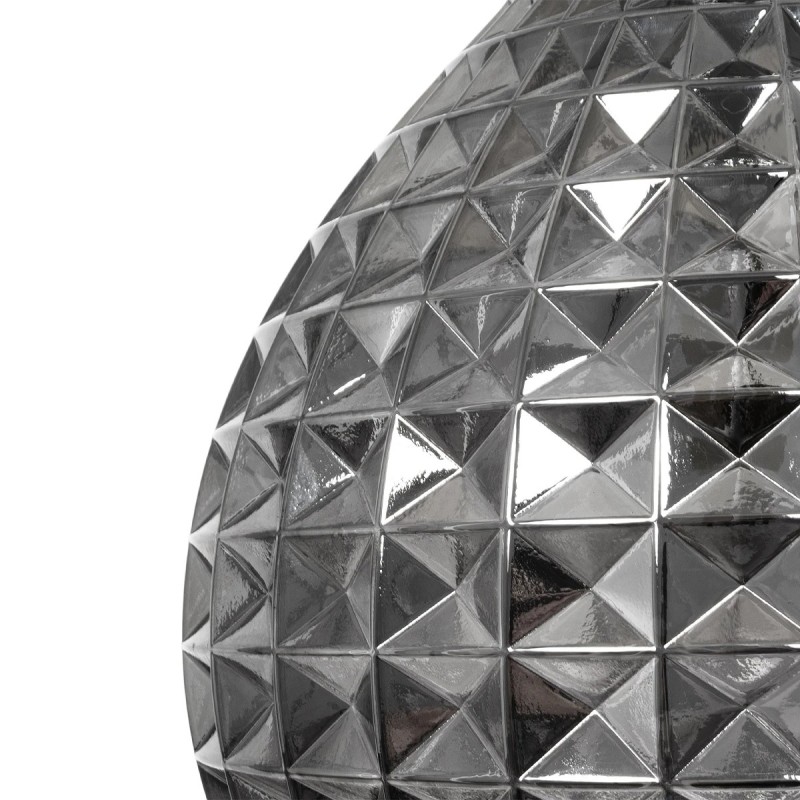 GLOBOSTAR® BASTIK 206-0026 Μοντέρνο Κρεμαστό Φωτιστικό Οροφής με Ντουί 1 x E27 AC 220-240V IP20 - Μαύρο Φιμέ - Μ22 x Π22 x Υ26cm