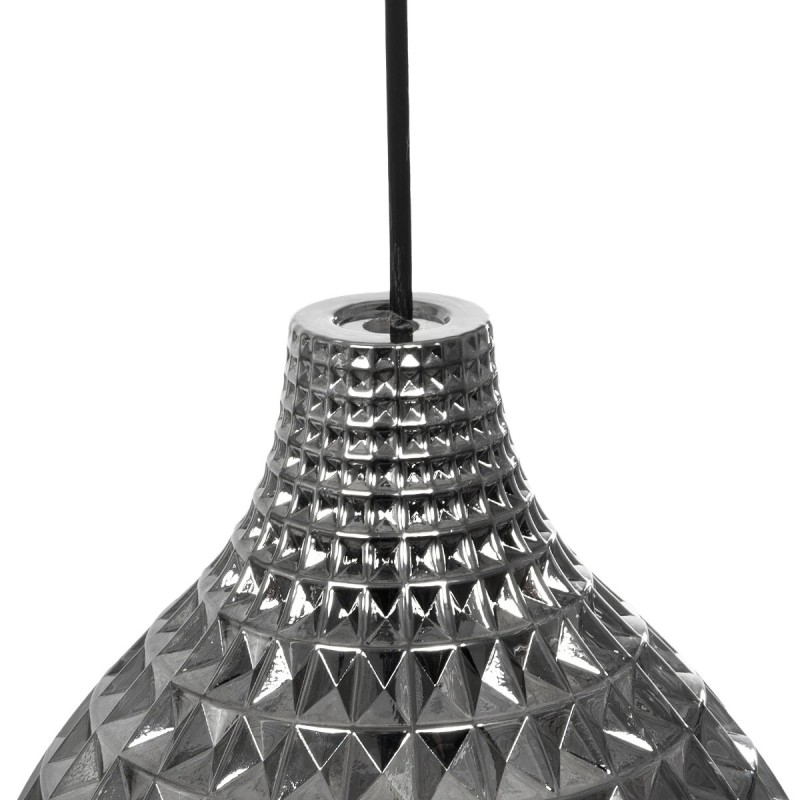 GLOBOSTAR® BASTIK 206-0026 Μοντέρνο Κρεμαστό Φωτιστικό Οροφής με Ντουί 1 x E27 AC 220-240V IP20 - Μαύρο Φιμέ - Μ22 x Π22 x Υ26cm