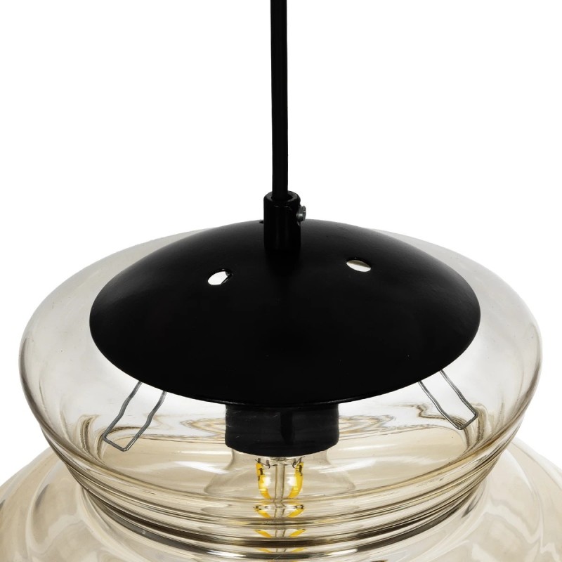 GLOBOSTAR® CORTE 206-0029 Μοντέρνο Κρεμαστό Φωτιστικό Οροφής με Ντουί 1 x E27 AC 220-240V IP20 - Mελί - Μ25 x Π25 x Υ30cm