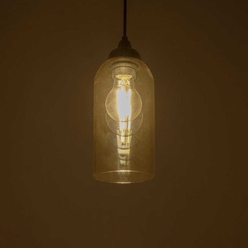 GLOBOSTAR® TUBE 206-0031 Μοντέρνο Κρεμαστό Φωτιστικό Οροφής με Ντουί 1 x E27 AC 220-240V IP20 - Mελί - Μ10 x Π10 x Υ24cm