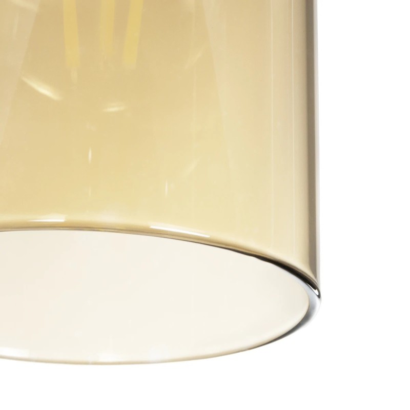 GLOBOSTAR® TUBE 206-0031 Μοντέρνο Κρεμαστό Φωτιστικό Οροφής με Ντουί 1 x E27 AC 220-240V IP20 - Mελί - Μ10 x Π10 x Υ24cm