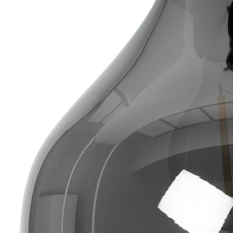 GLOBOSTAR® ΤΟΝΕ 206-0034 Μοντέρνο Κρεμαστό Φωτιστικό Οροφής με Ντουί 1 x E27 AC 220-240V IP20 - Μαύρο Φιμέ - Μ20 x Π20 x Υ36cm