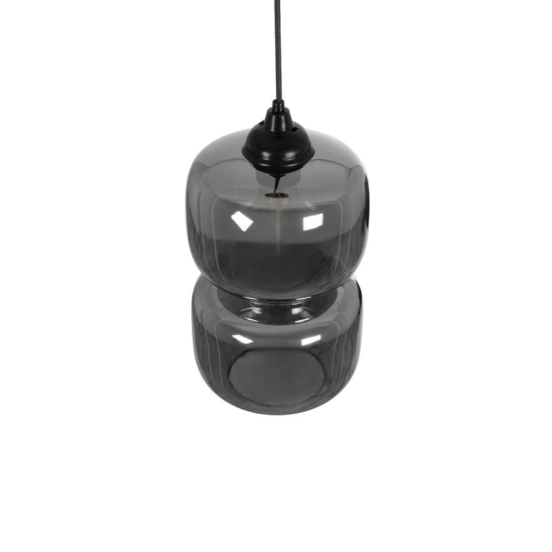 GLOBOSTAR® PIAGE 206-0036 Μοντέρνο Κρεμαστό Φωτιστικό Οροφής με Ντουί 1 x E27 AC 220-240V IP20 - Μαύρο Φιμέ - Μ18 x Π18 x Υ31cm