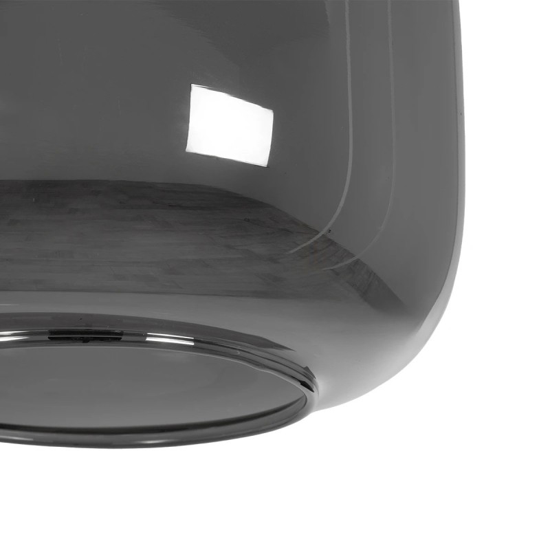 GLOBOSTAR® PIAGE 206-0036 Μοντέρνο Κρεμαστό Φωτιστικό Οροφής με Ντουί 1 x E27 AC 220-240V IP20 - Μαύρο Φιμέ - Μ18 x Π18 x Υ31cm