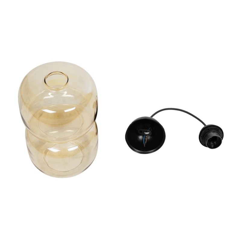 GLOBOSTAR® PIAGE 206-0037 Μοντέρνο Κρεμαστό Φωτιστικό Οροφής με Ντουί 1 x E27 AC 220-240V IP20 - Mελί - Μ17 x Π17 x Υ25cm