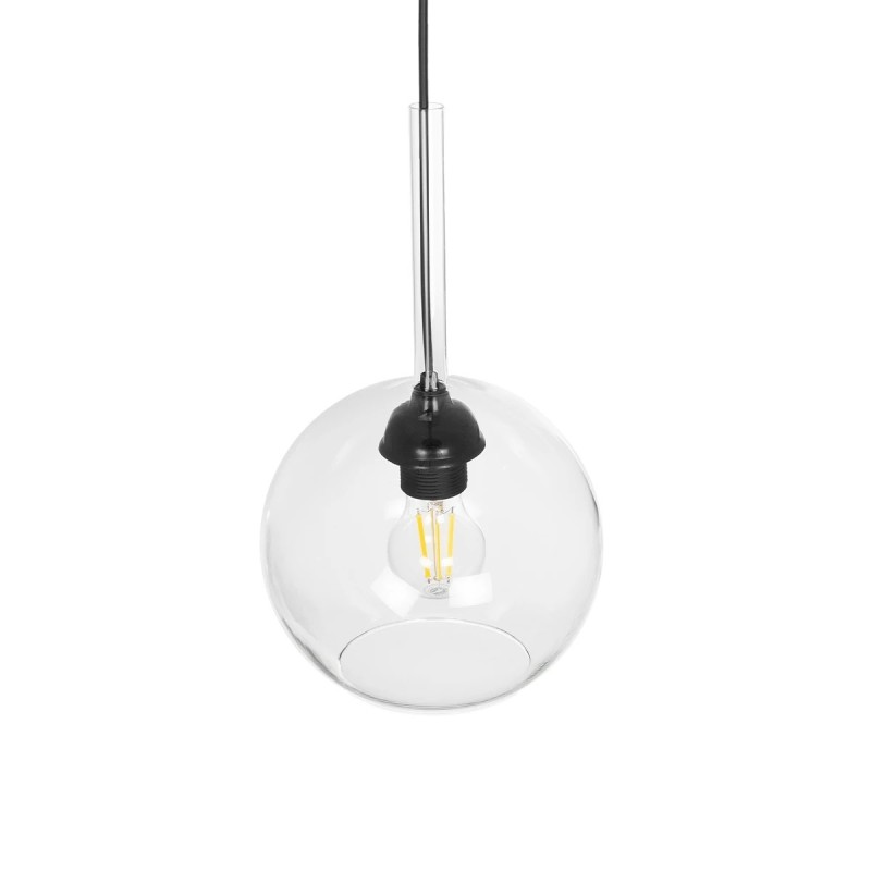 GLOBOSTAR® MPRALA 206-0038 Μοντέρνο Κρεμαστό Φωτιστικό Οροφής με Ντουί 1 x E27 AC 220-240V IP20 - Διάφανο - Μ20 x Π20 x Υ18cm