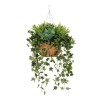 GloboStar® Artificial Garden VARIOUS HANGING PLANT 20623 Τεχνητό Κρεμαστό Διακοσμητικό Φυτό Φτέρης Π60 x Μ60 x Y70cm