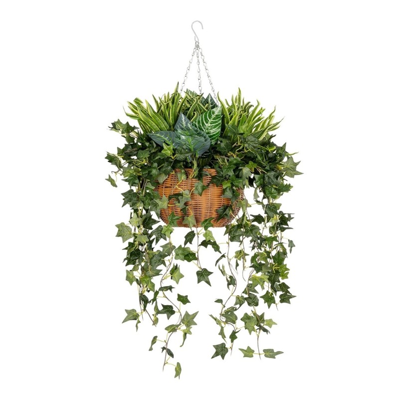 GloboStar® Artificial Garden VARIOUS HANGING PLANT 20623 Τεχνητό Κρεμαστό Διακοσμητικό Φυτό Φτέρης Π60 x Μ60 x Y70cm