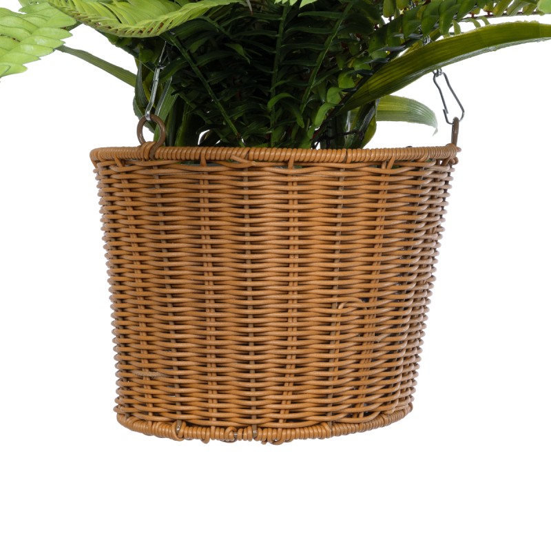 GloboStar® Artificial Garden FERN HANGING BOUQUET PLANT 20629 Τεχνητό Κρεμαστό Διακοσμητικό Φυτό Φτέρης  Y56cm