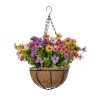 GloboStar® Artificial Garden GERBERA HANGING PLANT 20635 Τεχνητό Κρεμαστό Διακοσμητικό Φυτό Ζέρμπερας Y55cm