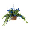 GloboStar® Artificial Garden MORNING GLORY HANGING PLANT 20636 Τεχνητό Κρεμαστό Διακοσμητικό Φυτό Ορτανσίας Y55cm