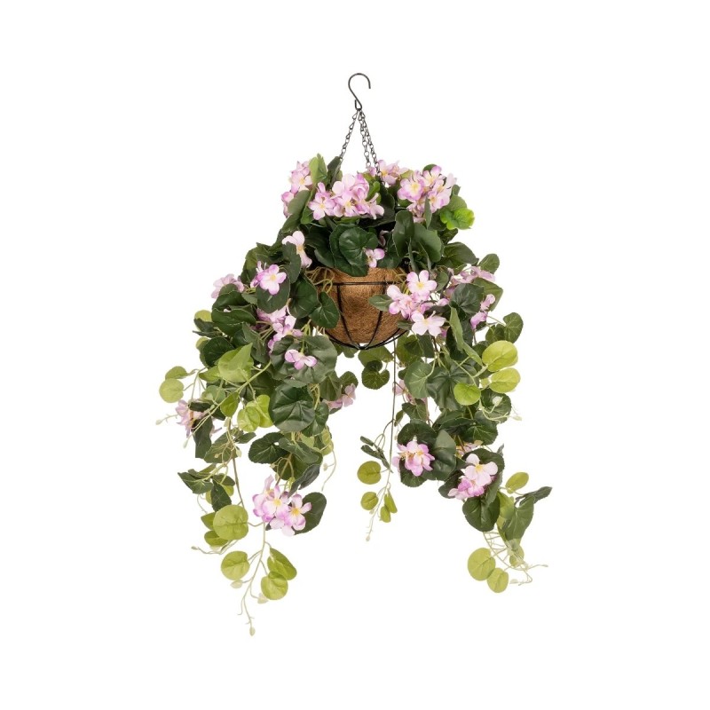 GloboStar® Artificial Garden BEGONIA HANGING PLANT 20639 Τεχνητό Κρεμαστό Διακοσμητικό Φυτό Βιγόνια Π75 x Μ75 x Y80cm