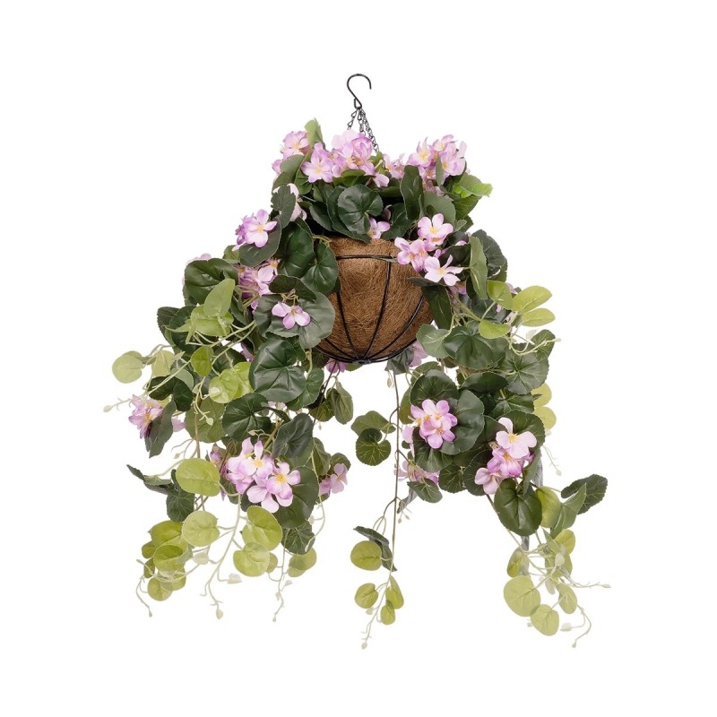 GloboStar® Artificial Garden BEGONIA HANGING PLANT 20639 Τεχνητό Κρεμαστό Διακοσμητικό Φυτό Βιγόνια Π75 x Μ75 x Y80cm