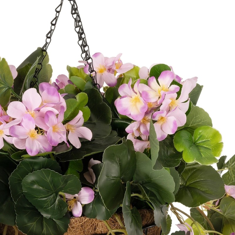 GloboStar® Artificial Garden BEGONIA HANGING PLANT 20639 Τεχνητό Κρεμαστό Διακοσμητικό Φυτό Βιγόνια Π75 x Μ75 x Y80cm