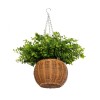 GloboStar® Artificial Garden EUCALYPTUS HANGING PLANT 20640 Τεχνητό Κρεμαστό Διακοσμητικό Φυτό Φτέρης Π45 x Μ45 x Y30cm