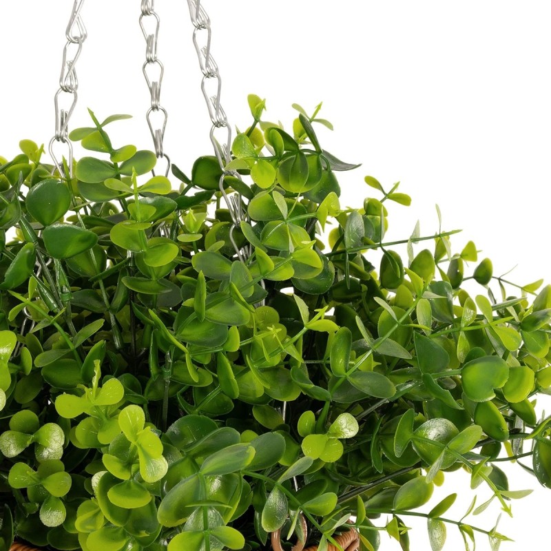 GloboStar® Artificial Garden EUCALYPTUS HANGING PLANT 20640 Τεχνητό Κρεμαστό Διακοσμητικό Φυτό Φτέρης Π45 x Μ45 x Y30cm