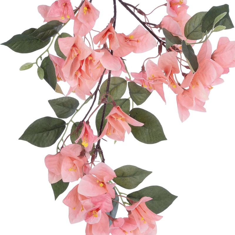 GloboStar® Artificial Garden BOUGAUVILLEA BRANCH 20647 Τεχνητό Διακοσμητικό Κλαδί Μπουκανβίλιας Ροζ - Πορτοκαλί Y80cm
