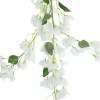 GloboStar® Artificial Garden BOUGAUVILLEA BRANCH 20651 Τεχνητό Διακοσμητικό Κλαδί Μπουκανβίλιας Λευκή Y115cm