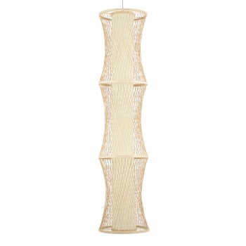 GLOBOSTAR® HIBISCUS 01783 Boho Κρεμαστό Φωτιστικό Οροφής με Ντουί 1 x E27 AC 220-240V IP20 - Μπεζ - Μ35 x Π35 x Υ150cm