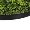 GloboStar® Artificial Garden VARIOUS PLANTS ROUND WALL DISC 20689 Τεχνητό Διακοσμητικό Στρογγυλό Πάνελ Φυλλωσιάς - Κάθετος Κήπος Μιξ Μ70 x Π70 x Υ15cm