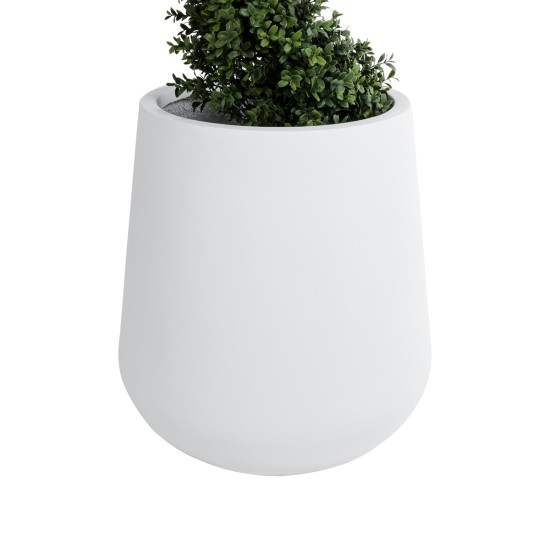 GloboStar® Artificial Garden MISSOURI 20692 Διακοσμητικό Πολυεστερικό Τσιμεντένιο Κασπώ Γλάστρα - Flower Pot Λευκό Φ45 x Υ45cm GloboStar® Artificial Garden MISSOURI 20692 Διακοσμητικό Πολυεστερικό Τσιμεντένιο Κασπώ Γλάστρα - Flower Pot Λευκό Φ45 x Υ45cm