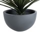 GloboStar® Artificial Garden BALTIMORE 20696 Διακοσμητικό Πολυεστερικό Τσιμεντένιο Κασπώ Γλάστρα - Flower Pot Γκρι Φ43 x Υ23cm