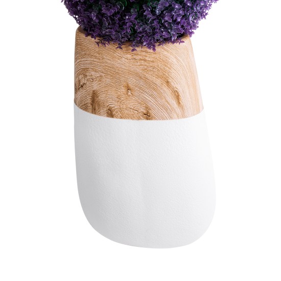 GloboStar® Artificial Garden PANDORA 20706 Επιδαπέδιο Πολυεστερικό Τσιμεντένιο Κασπώ Γλάστρα - Flower Pot Λευκό με Καφέ Μ45 x Π40 x Υ72cm GloboStar® Artificial Garden PANDORA 20706 Επιδαπέδιο Πολυεστερικό Τσιμεντένιο Κασπώ Γλάστρα - Flower Pot Λευκό με Καφέ Μ45 x Π40 x Υ72cm