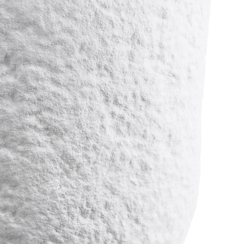 GloboStar® Artificial Garden MALVEN 20710 Επιδαπέδιο Πολυεστερικό Τσιμεντένιο Κασπώ Γλάστρα - Flower Pot Λευκό Φ31 x Υ28cm