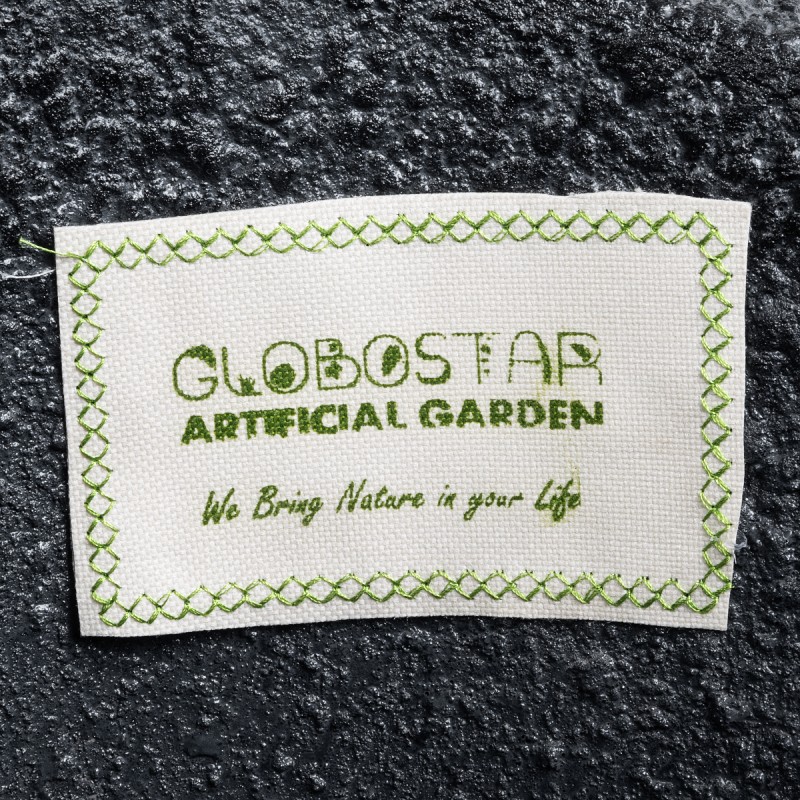 GloboStar® Artificial Garden ILAEIRA 20712 Επιδαπέδιο Πολυεστερικό Τσιμεντένιο Κασπώ Γλάστρα - Flower Pot Μαύρο Φ71 x Υ64cm