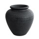 GloboStar® Artificial Garden OLYMPIA 20719 Επιδαπέδιο Πολυεστερικό Τσιμεντένιο Κασπώ Γλάστρα - Flower Pot Μαύρο Φ55 x Υ60cm GloboStar® Artificial Garden OLYMPIA 20719 Επιδαπέδιο Πολυεστερικό Τσιμεντένιο Κασπώ Γλάστρα - Flower Pot Μαύρο Φ55 x Υ60cm