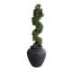 GloboStar® Artificial Garden OLYMPIA 20719 Επιδαπέδιο Πολυεστερικό Τσιμεντένιο Κασπώ Γλάστρα - Flower Pot Μαύρο Φ55 x Υ60cm GloboStar® Artificial Garden OLYMPIA 20719 Επιδαπέδιο Πολυεστερικό Τσιμεντένιο Κασπώ Γλάστρα - Flower Pot Μαύρο Φ55 x Υ60cm