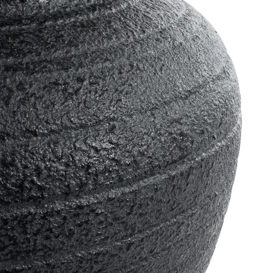 GloboStar® Artificial Garden OLYMPIA 20719 Επιδαπέδιο Πολυεστερικό Τσιμεντένιο Κασπώ Γλάστρα - Flower Pot Μαύρο Φ55 x Υ60cm GloboStar® Artificial Garden OLYMPIA 20719 Επιδαπέδιο Πολυεστερικό Τσιμεντένιο Κασπώ Γλάστρα - Flower Pot Μαύρο Φ55 x Υ60cm