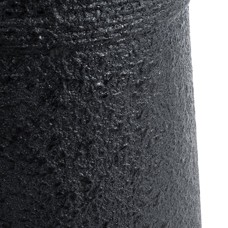 GloboStar® Artificial Garden JAKLIN 20723 Επιδαπέδιο Πολυεστερικό Τσιμεντένιο Κασπώ Γλάστρα - Flower Pot Μαύρο Φ34 x Υ62cm