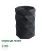 GloboStar® Artificial Garden GENOVA 20725 Επιδαπέδιο Πολυεστερικό Τσιμεντένιο Κασπώ Γλάστρα - Flower Pot Μαύρο Φ40 x Υ90cm
