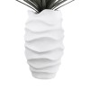 GloboStar® Artificial Garden PORTOFINO 20730 Επιδαπέδιο Πολυεστερικό Τσιμεντένιο Κασπώ Γλάστρα - Flower Pot Λευκό Φ50 x Υ80cm