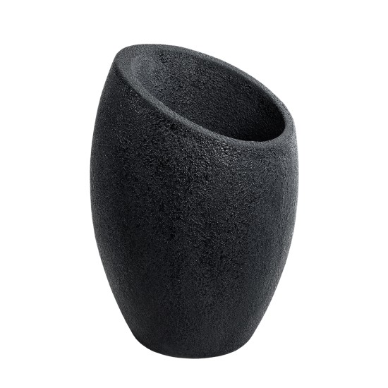 GloboStar® Artificial Garden MESTRE 20732 Επιδαπέδιο Πολυεστερικό Τσιμεντένιο Κασπώ Γλάστρα - Flower Pot Μαύρο Φ40 x Υ60cm GloboStar® Artificial Garden MESTRE 20732 Επιδαπέδιο Πολυεστερικό Τσιμεντένιο Κασπώ Γλάστρα - Flower Pot Μαύρο Φ40 x Υ60cm