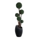 GloboStar® Artificial Garden MESTRE 20732 Επιδαπέδιο Πολυεστερικό Τσιμεντένιο Κασπώ Γλάστρα - Flower Pot Μαύρο Φ40 x Υ60cm GloboStar® Artificial Garden MESTRE 20732 Επιδαπέδιο Πολυεστερικό Τσιμεντένιο Κασπώ Γλάστρα - Flower Pot Μαύρο Φ40 x Υ60cm
