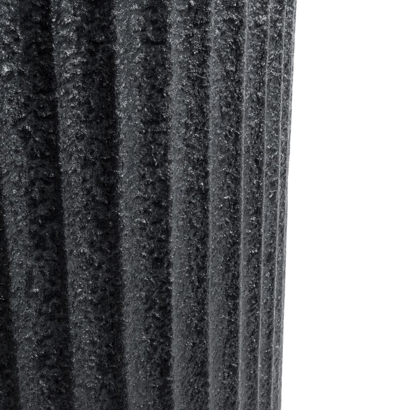 GloboStar® Artificial Garden MATERA 20734 Επιδαπέδιο Πολυεστερικό Τσιμεντένιο Κασπώ Γλάστρα - Flower Pot Μαύρο Φ42 x Υ90cm