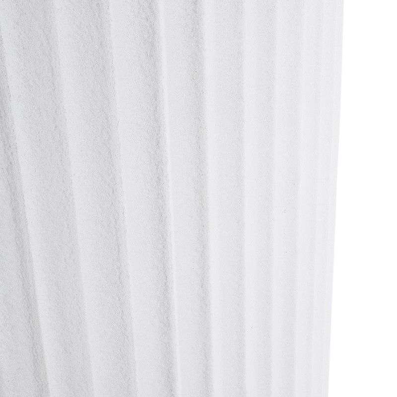 GloboStar® Artificial Garden MARSALA 20735 Επιδαπέδιο Πολυεστερικό Τσιμεντένιο Κασπώ Γλάστρα - Flower Pot Λευκό Φ41 x Υ120cm