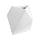 GloboStar® Artificial Garden ALBEROBELLO 20737 Επιδαπέδιο Πολυεστερικό Τσιμεντένιο Κασπώ Γλάστρα - Flower Pot Λευκό Μ50 x Π30 x Υ50cm