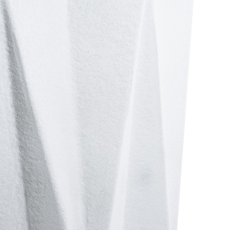 GloboStar® Artificial Garden PADOVA 20740 Επιδαπέδιο Πολυεστερικό Τσιμεντένιο Κασπώ Γλάστρα - Flower Pot Λευκό Φ46 x Υ67cm