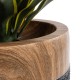 GloboStar® Artificial Garden BELLAGIO 20744 Επιδαπέδιο Πολυεστερικό Τσιμεντένιο Κασπώ Γλάστρα - Flower Pot Μαύρο με Καφέ Φ39 x Υ52cm